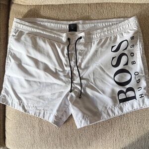 Hugo Boss White Athletic Men's Shorts
